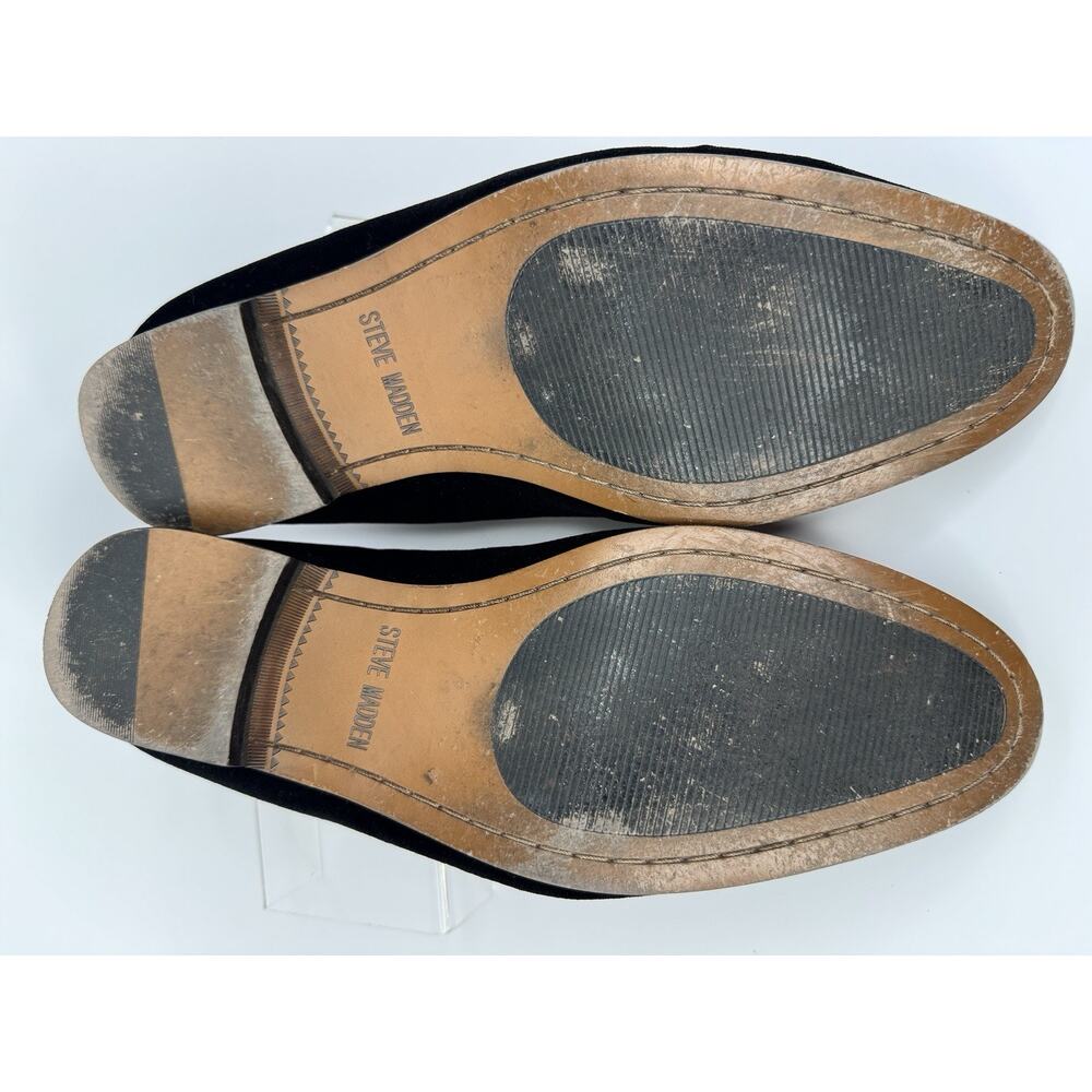 Steve Madden Men’s Leonardo Embroidered Crown Loafers Size 10 Black Velvet Shoes - Picture 11 of 13